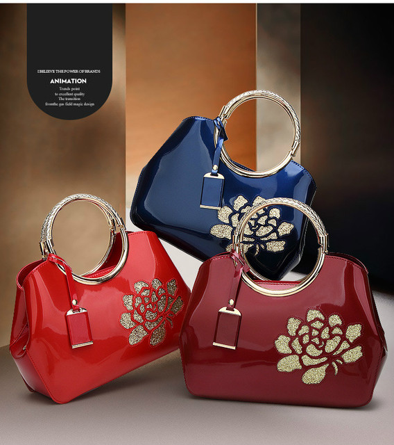 Luksusowa torebka damska projektantki - czerwono-biała Tote Bag, skórzana moda na ramię - Wianko - 3