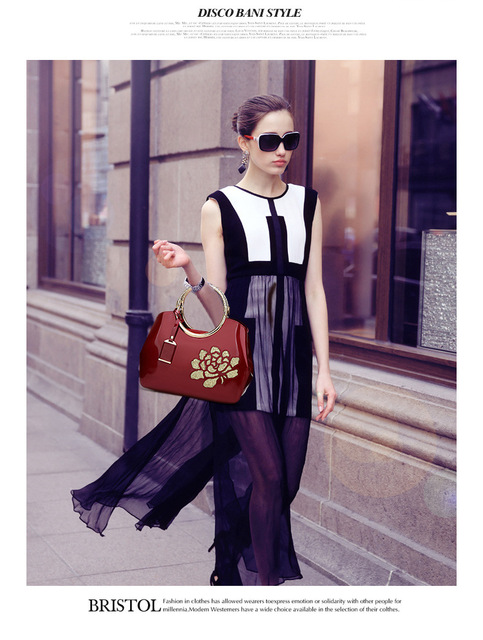Luksusowa torebka damska projektantki - czerwono-biała Tote Bag, skórzana moda na ramię - Wianko - 10