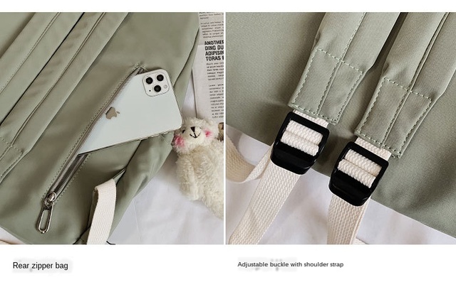 Tornister damski Beibaobao - koreańska wersja Harajuku, nylonowy plecak modny dla kobiet - Wianko - 14
