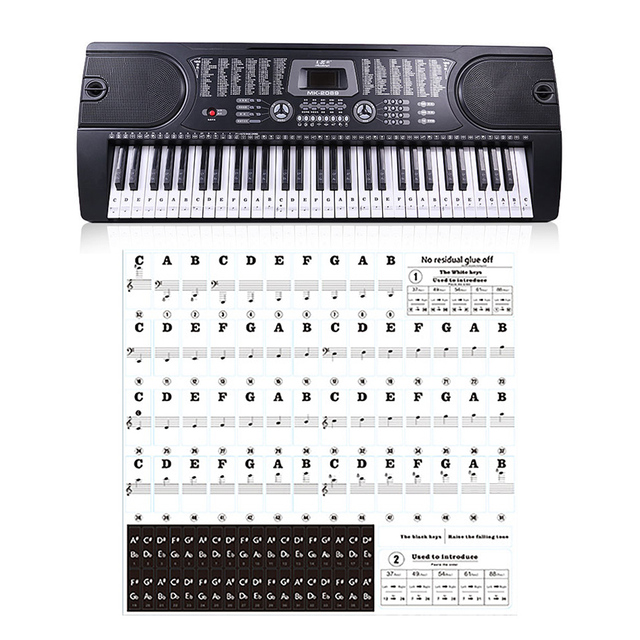 Pianino elektroniczne z klawiaturą o przezroczystych białych klawiszach 54 61 88 - Wianko - 13