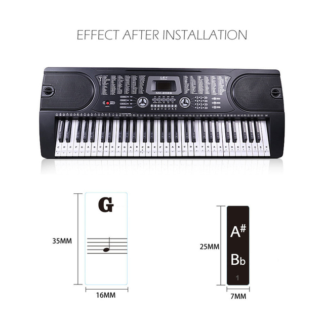 Pianino elektroniczne z klawiaturą o przezroczystych białych klawiszach 54 61 88 - Wianko - 12