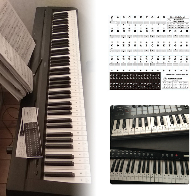Pianino elektroniczne z klawiaturą o przezroczystych białych klawiszach 54 61 88 - Wianko - 2