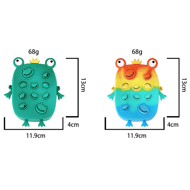 Antystresowy portfel damska torebka Push Bubble Rainbow Frog Coin z motywem zabawki spinner, prosta i modna dla dzieci - Wianko - 10