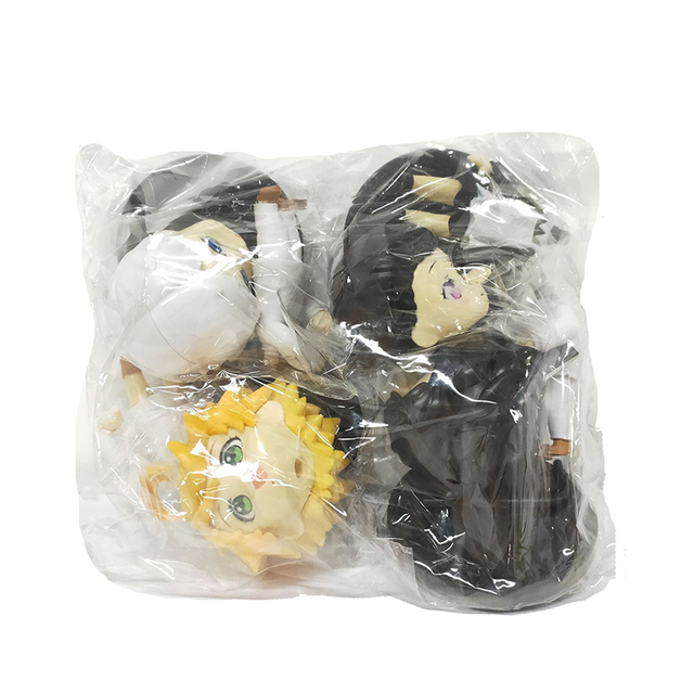 Figurki akcji - 4 sztuki Norman Emma Ray z anime Obiecany Neverland - zestaw miniaturowych lalak - modele zabawek dla dzieci - kolekcjonerskie - inspiracja japońska - Wianko - 4