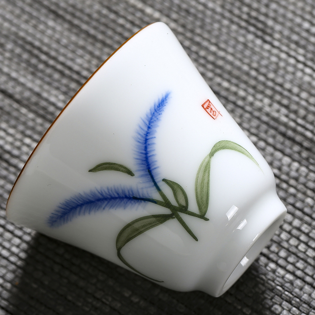 Zestaw 4 filiżanek kawowych lub herbatnych, ręcznie wykonanych z chińskiej ceramiki - Wianko - 5