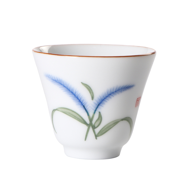 Zestaw 4 filiżanek kawowych lub herbatnych, ręcznie wykonanych z chińskiej ceramiki - Wianko - 8