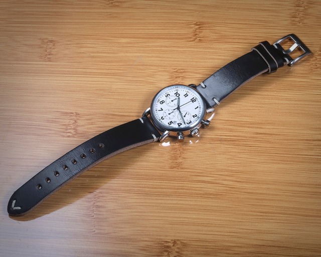 Burgundowe skórzane paski do zegarków zielone 4mm grube ręcznie wykonane z Chromexcel skóry Horween - Wianko - 3