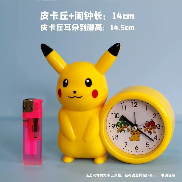 Pokemon Pikachu żółty - nowy oryginalny model figurki akcji dla dzieci - dekoracja zabawki budzik student prezent - Wianko - 5