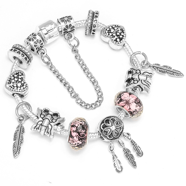 Wisiorek i bransoletka w kolorze srebrnym - modna para biżuterii z koralikami jako prezent świąteczny - Wianko - 33