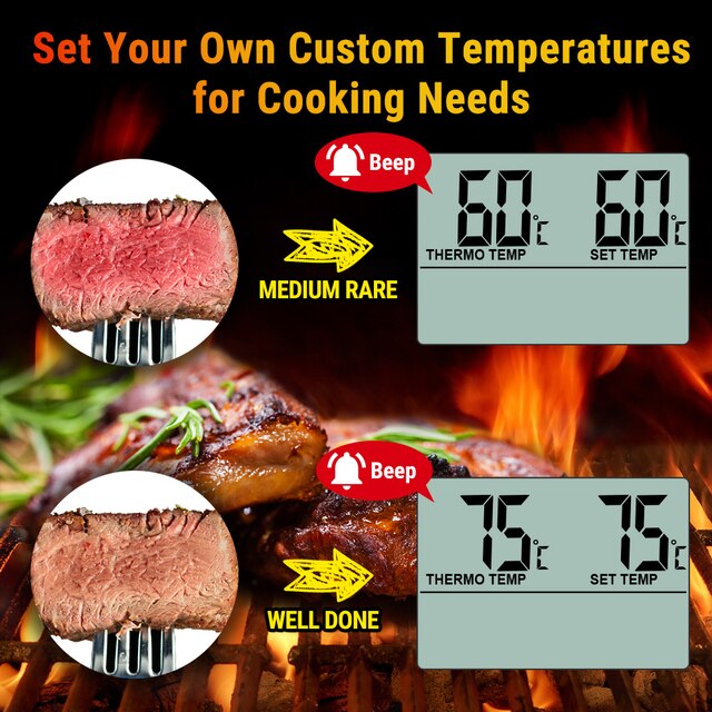 ThermoPro TP-16 - Cyfrowy termometr do piekarnika, kuchni i grilla z zegarem - Wianko - 5