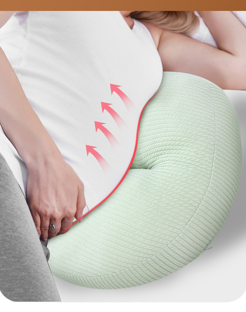 Poduszka ciążowa z regulowanym rozmiarem, wykonana z czystej bawełny, wielofunkcyjne boczne poduszki do spania, pas wspierający dla matki w ciąży - Wianko - 6
