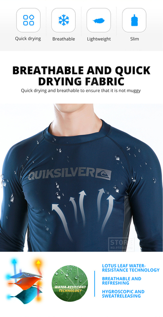 Mężczyźni długorękawowy strój kąpielowy UV Rashguard do pływania i surfowania - Wianko - 2
