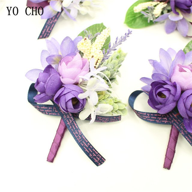 Fioletowy nadgarstek stanik YO CHO 2018 z kwiatowym motywem - idealny na ślub panny młodej, bal i inne uroczystości - Wianko - 8
