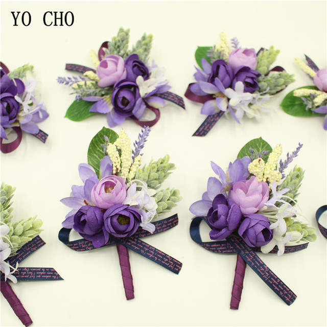 Fioletowy nadgarstek stanik YO CHO 2018 z kwiatowym motywem - idealny na ślub panny młodej, bal i inne uroczystości - Wianko - 4