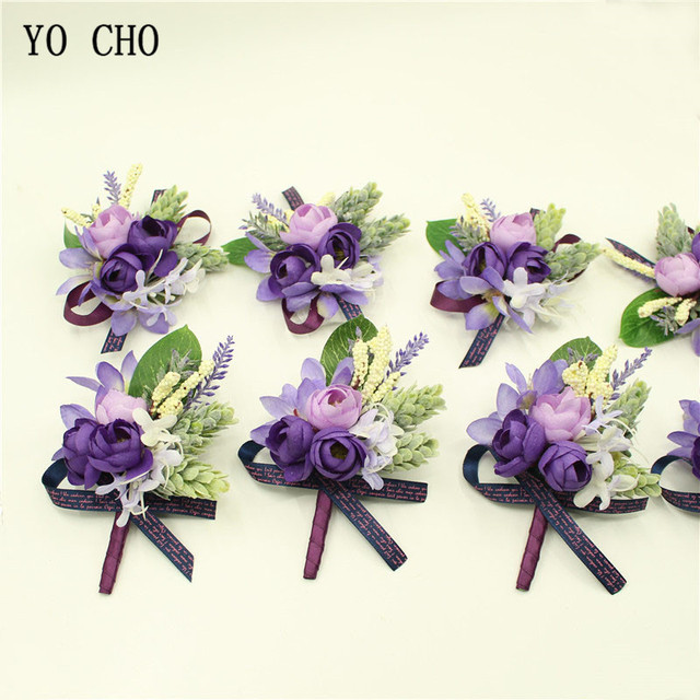 Fioletowy nadgarstek stanik YO CHO 2018 z kwiatowym motywem - idealny na ślub panny młodej, bal i inne uroczystości - Wianko - 6