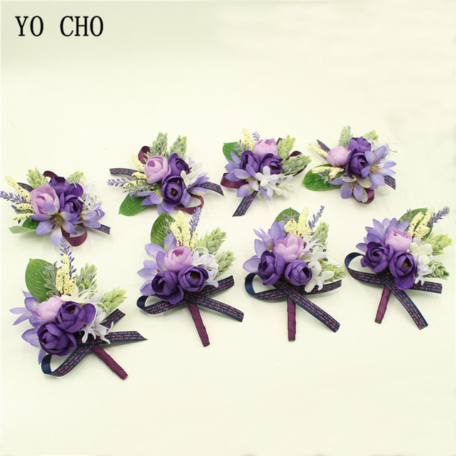 Fioletowy nadgarstek stanik YO CHO 2018 z kwiatowym motywem - idealny na ślub panny młodej, bal i inne uroczystości - Wianko - 3
