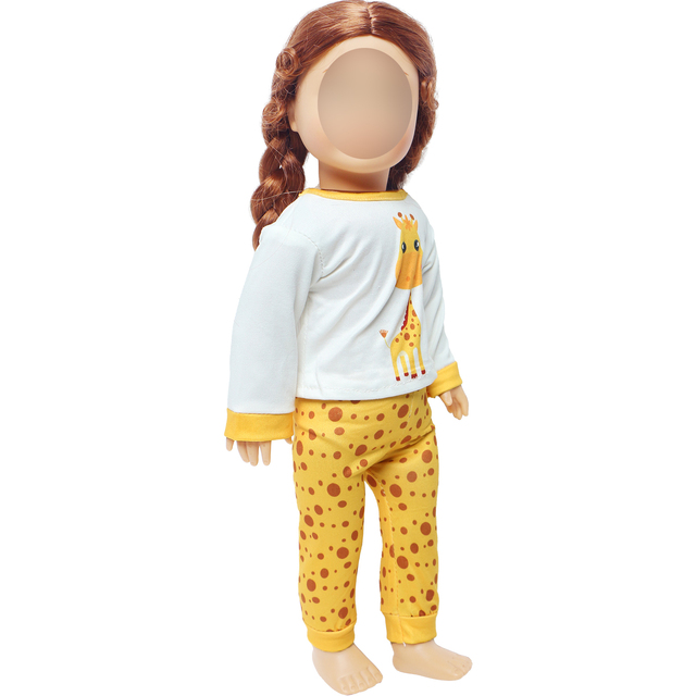 Lalka ubrana w handmade żółty strój Cute Animal dla dziewczynek 18, idealna na co dzień i do zabawy w dom (Note: Wymieniłam tylko najważniejsze informacje i połączyłam je w rozbudowane zdanie.) - Wianko - 3