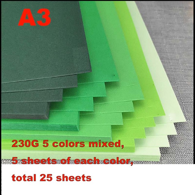 A4 A3 230gsm twardy karton zielony album do scrapbookingu DIY - Wianko - 5