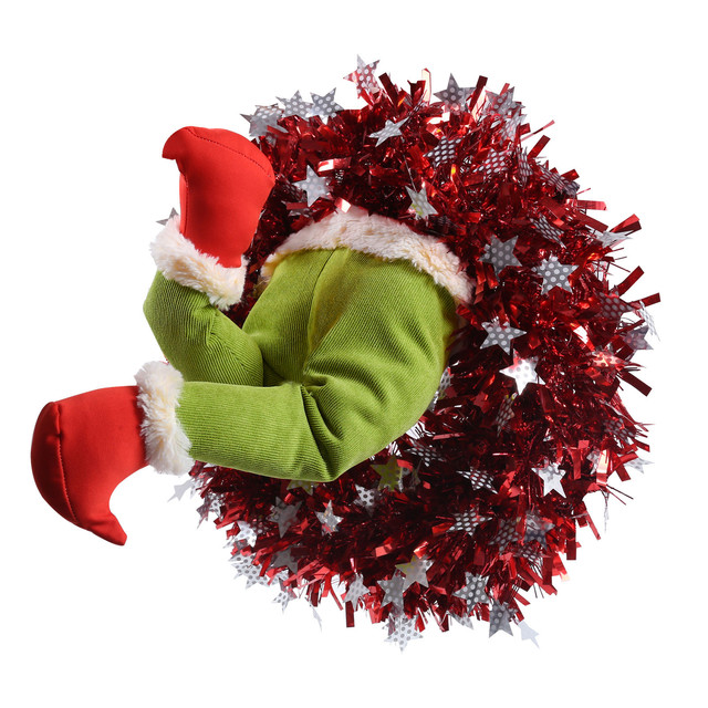 Bomby, girlandy i ozdoby bożonarodzeniowe z burlapu - Boże Narodzenie 2021 (Adornos de Navidad # O) - Wianko - 7