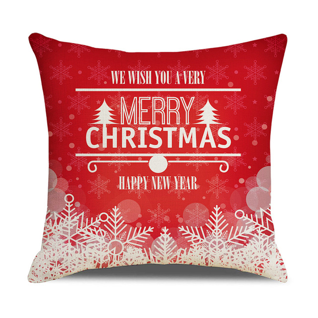 Nowa lniana poszewka na poduszkę z motywem świątecznym z wizerunkiem renifera. Idealna dekoracja do domu, sofy, łóżka i samochodu - Wianko - 11