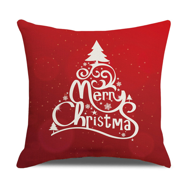Nowa lniana poszewka na poduszkę z motywem świątecznym z wizerunkiem renifera. Idealna dekoracja do domu, sofy, łóżka i samochodu - Wianko - 10