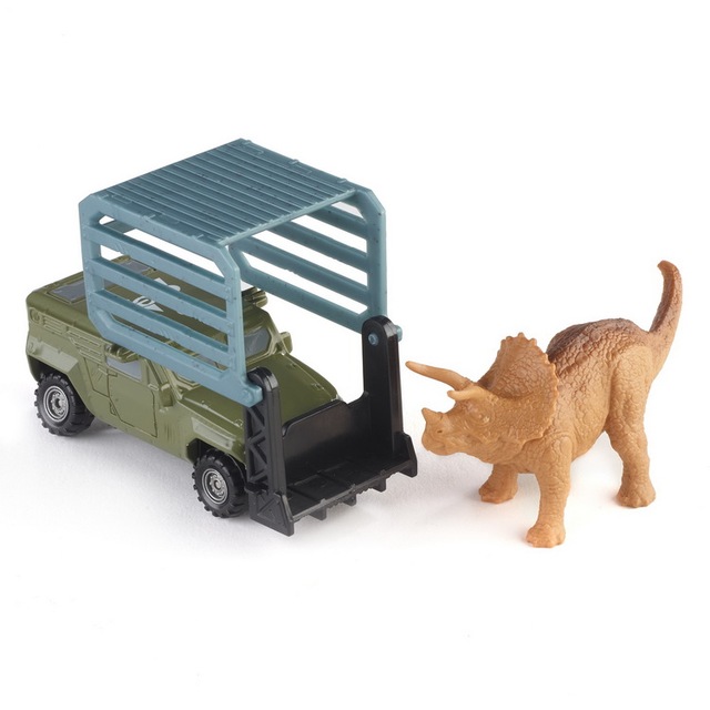 Zabawka dziedzictwa Jurassic Park: Odlewniczy transporter Jurassic 1:64 Tyrannosaurus, Jeep Raptor, helikopter, mini dinozaury - Wianko - 8