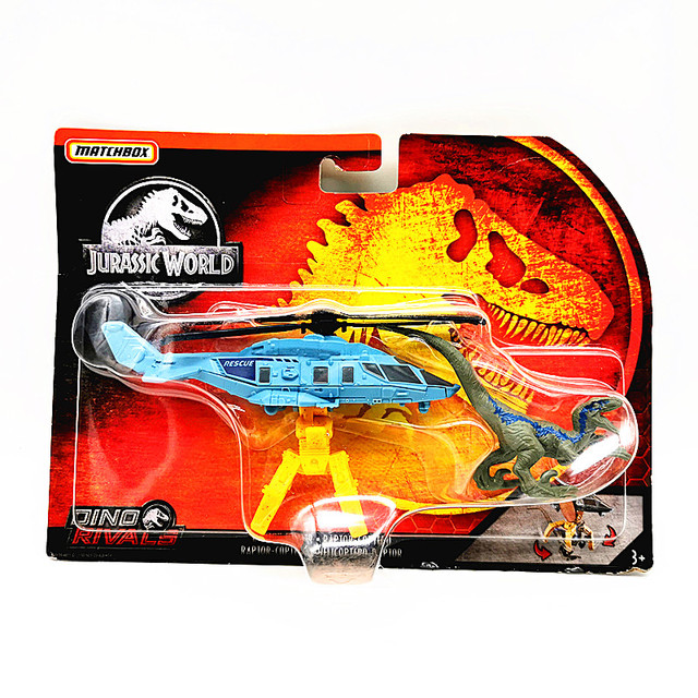 Zabawka dziedzictwa Jurassic Park: Odlewniczy transporter Jurassic 1:64 Tyrannosaurus, Jeep Raptor, helikopter, mini dinozaury - Wianko - 1