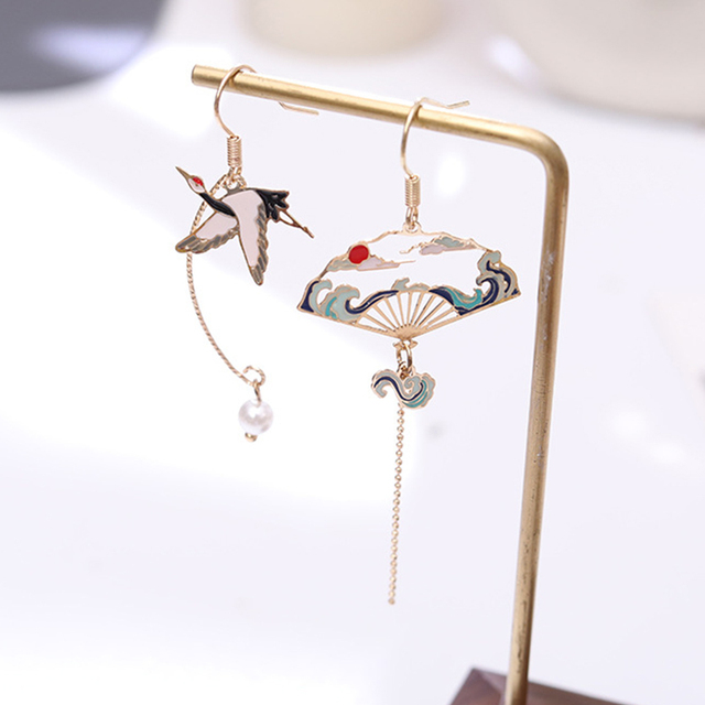Kolczyki z sztyftem - mała stokrotka, asymetryczne, kwiaty, królik - biżuteria dla kobiet, dziewczyn, prezenty - Wianko - 103
