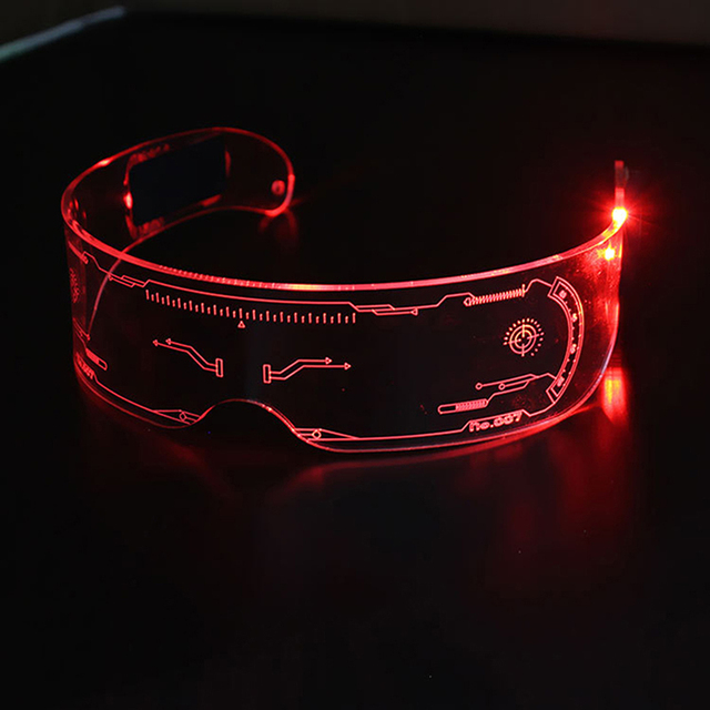 Świecące okulary z podświetlaniem LED na imprezy - Cosplay, bary, party - Wianko - 9