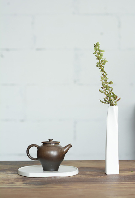 Ceramiczny mały wazon czarny prosty chiński nowoczesny Scandi dom akcesoria dekoracyjne - Wianko - 21