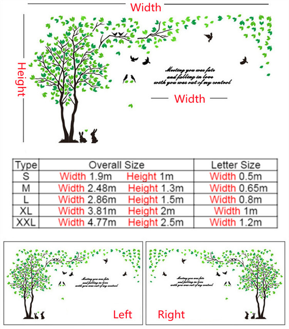 Duże drzewo - dekoracyjne naklejki ścienne z motywem królika i akrylową fakturą 3D do salonu TV - Wianko - 1