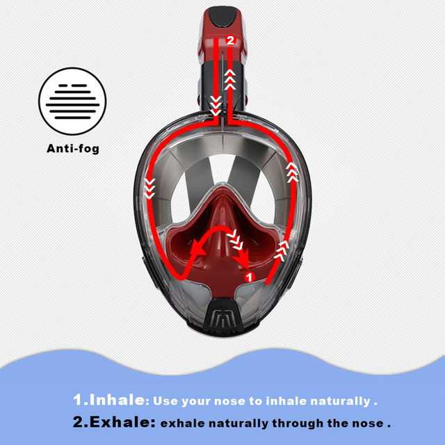 Silikonowa maska do nurkowania pełna sucha z pływającym koralikiem i wodoodporną rurką do oddychania - sprzęt do szkolenia pływackiego i snorkelingu - Wianko - 13