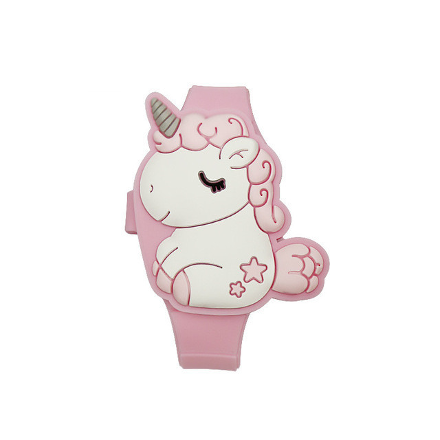 Cute Unicorn Cartoon - elektroniczny zegarek LED dla dzieci, chłopców i dziewczynek - Wianko - 4