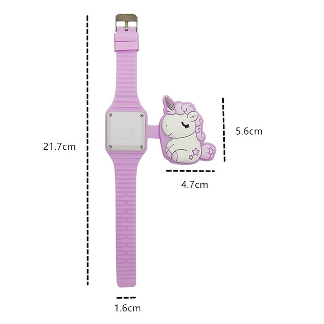 Cute Unicorn Cartoon - elektroniczny zegarek LED dla dzieci, chłopców i dziewczynek - Wianko - 1
