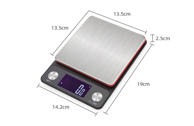 Cyfrowa waga kuchenna do gotowania, wyświetlacz LCD, 3kg/0.1g, 10kg/1g - Wianko - 1