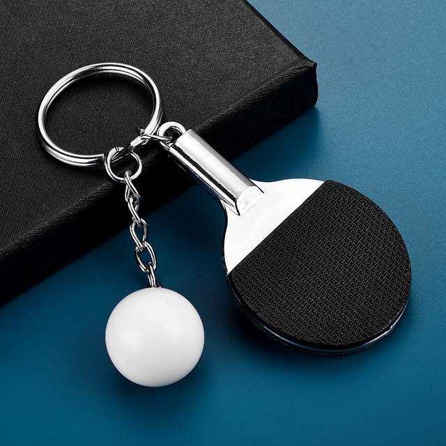 Brelok na klucze do tenisa stołowego JWEIJIAO - Piłka Ping-Pong w kształcie rakietki - Biżuteria dla fanów sportu - Pamiątka - Darmowa wysyłka - Wianko - 17