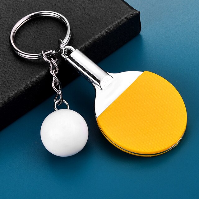 Brelok na klucze do tenisa stołowego JWEIJIAO - Piłka Ping-Pong w kształcie rakietki - Biżuteria dla fanów sportu - Pamiątka - Darmowa wysyłka - Wianko - 15
