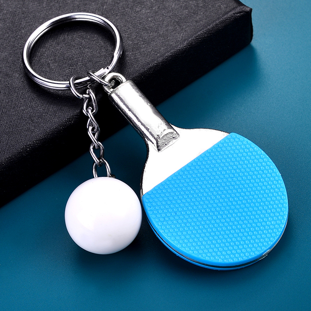 Brelok na klucze do tenisa stołowego JWEIJIAO - Piłka Ping-Pong w kształcie rakietki - Biżuteria dla fanów sportu - Pamiątka - Darmowa wysyłka - Wianko - 20