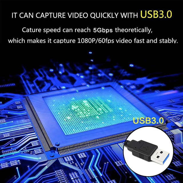 Karta przechwytująca wideo 4K USB3.0 na HDMI do transmisji na żywo w grach komputerowych i więcej (1080P) - Wianko - 5