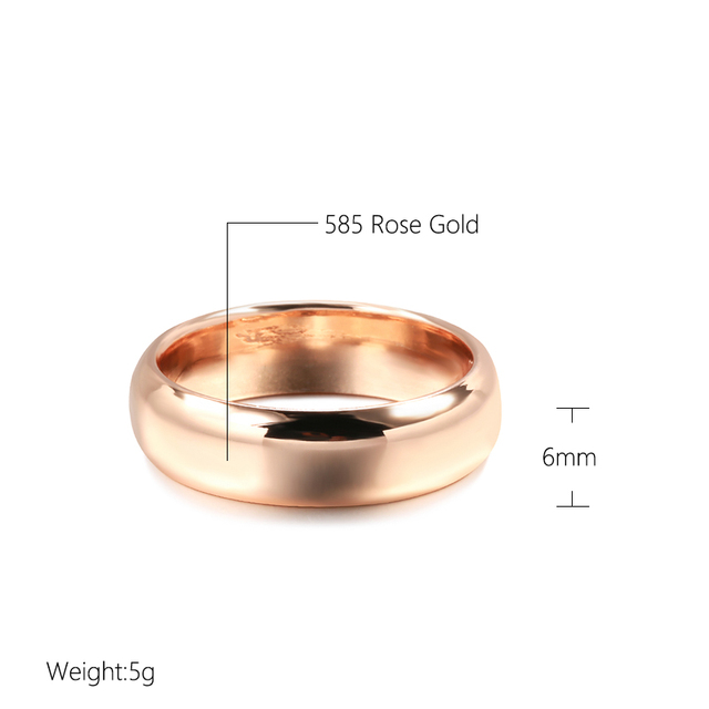 Pierścień mężczyźni Kinel Hot 585 różowe złoto, błyszczący, wysokiej jakości - Wianko - 4