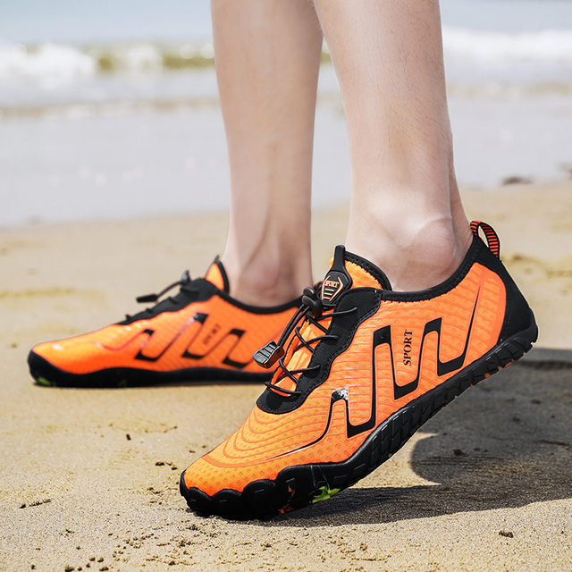 Przeciwpoślizgowe boso nadmorskie buty do wody męskie damskie - szybkie suche, oddychające, plażowe, trekkingowe, wędkarskie - Wianko - 37