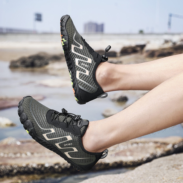 Przeciwpoślizgowe boso nadmorskie buty do wody męskie damskie - szybkie suche, oddychające, plażowe, trekkingowe, wędkarskie - Wianko - 50