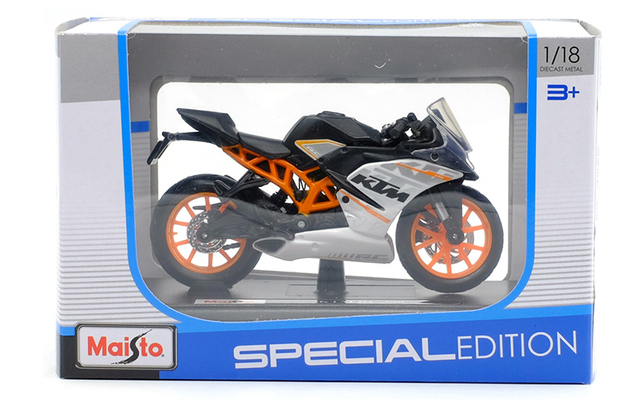 Model motocykla RC390 MAISTO 1:18 - odlew ze stopu, ruchome amortyzatory - zabawka dla dzieci, prezenty, kolekcja zabawek - Wianko - 6