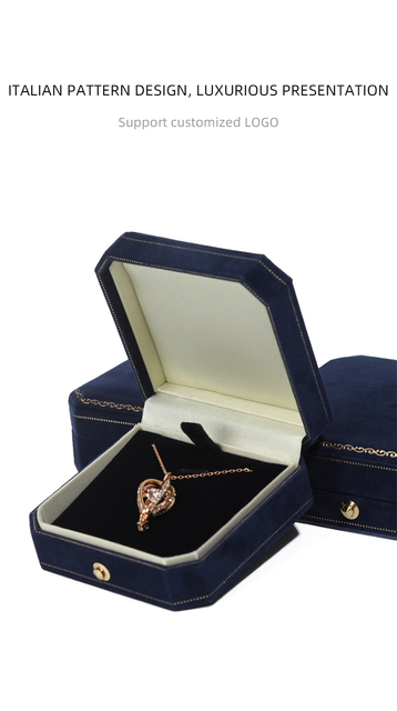 Eleganckie pudełko na biżuterię z retro wzorem: pierścionek, naszyjnik, bransoletka - Wianko - 5