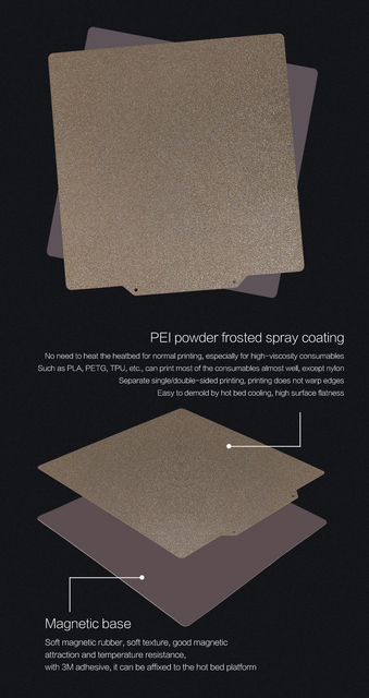 Sprężyna blacha stalowa do zabudowy gorącego łóżka 3dsway PEI 3D, dwustronnie teksturyzowana, malowana proszkowo - 220/235/310/410 Ender 3 - Wianko - 3