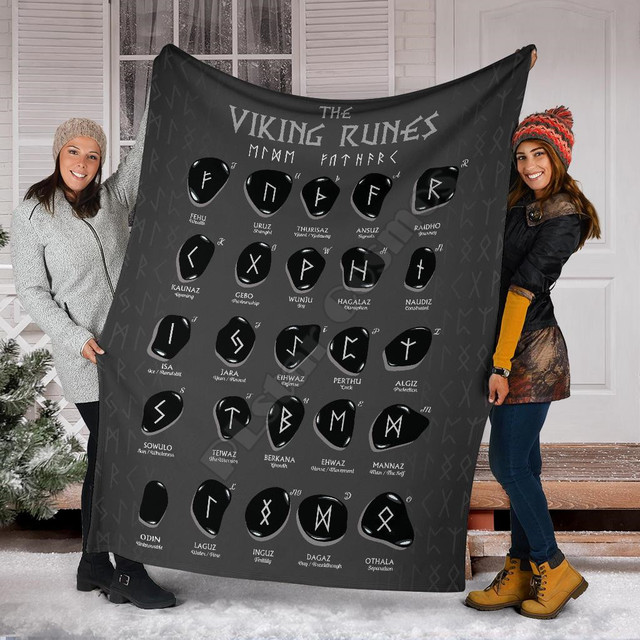 Mjolnir - koc Viking w stylu, polar Premium 3D, narzuta z nadrukiem Sherpa, tekstylia domowe - Wianko - 8
