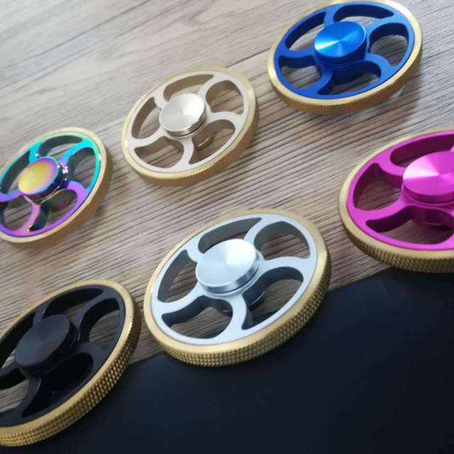Hot Wheels Fidget Spinner - Alluminum, mosiądz, EDC, R188, łożysko 3min, zabawka dla dzieci i dorosłych, hand spinner - Wianko - 2