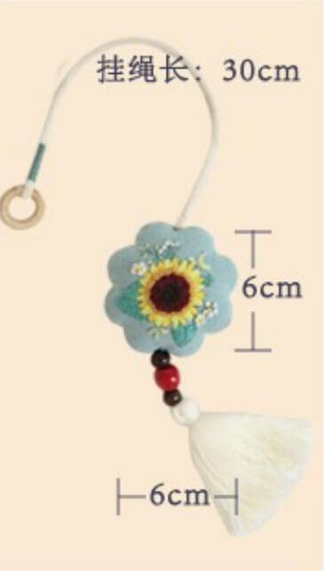 DIY haft Amulet saszetka Cross Stitch kluczowa torba - różowy breloczek etui naszyjnik dziewczęcy biżuteria na łańcuszku - Wianko - 6