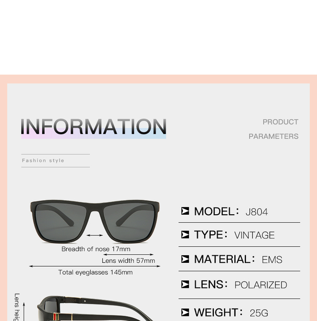 Okulary wędkarskie Tr90 kwadratowe, przeciwsłoneczne, spolaryzowane - Wianko - 12