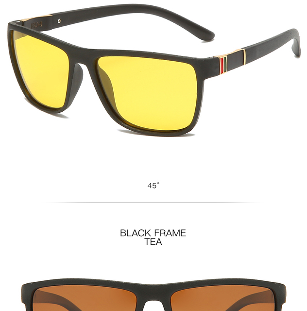 Okulary wędkarskie Tr90 kwadratowe, przeciwsłoneczne, spolaryzowane - Wianko - 23